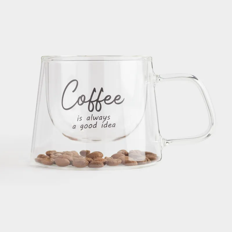 Кофе саптыаяғы, 200 мл, шыны Б, ішінде кофе дәндері бар, Coffee, Air decor, image-1