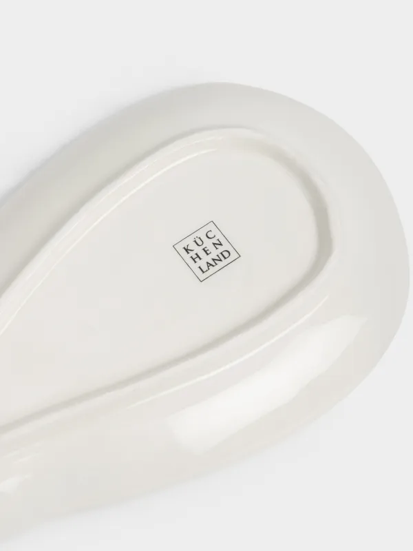 Қасық тұғыры, 20 см, керамика, сүт түстес, Нәзік гүлдер, El flora, image-3