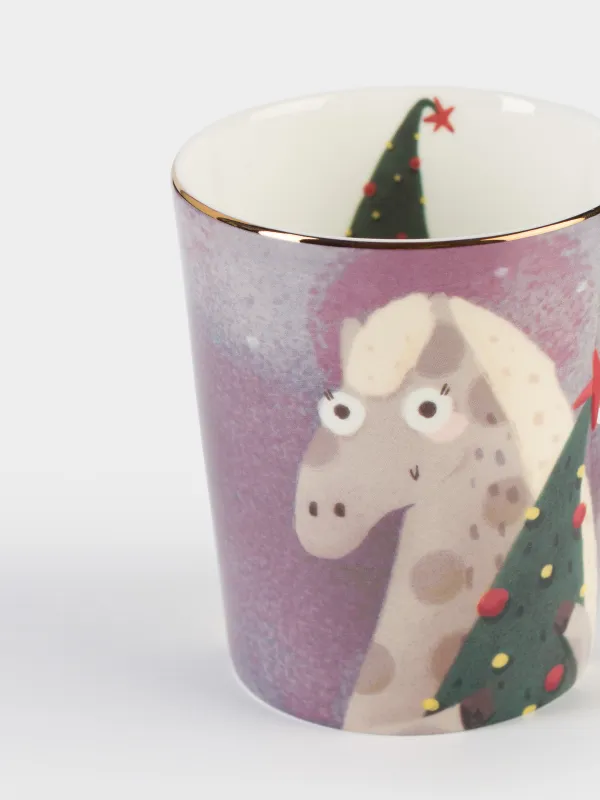 Кружка, 350 мл, Лошади и кот, Horse cute, image-2