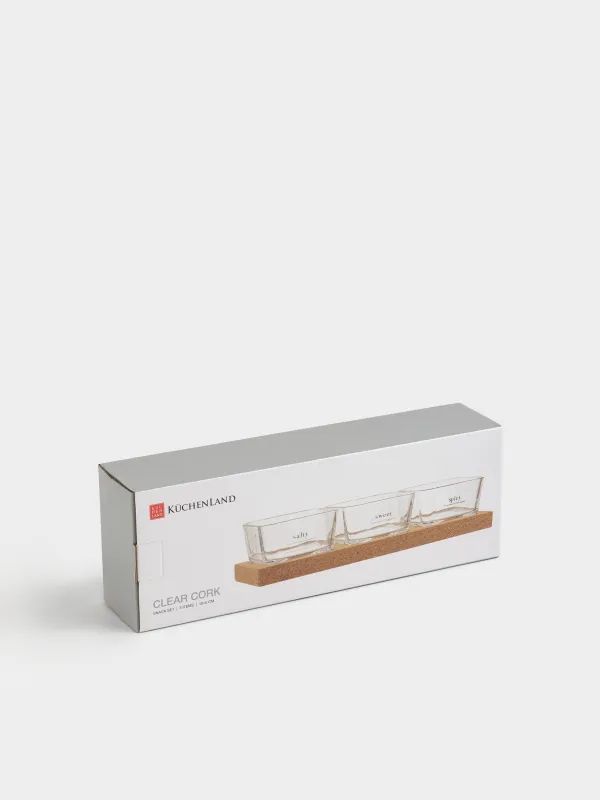 Набор для закусок, на подставке, Clear cork, image-5