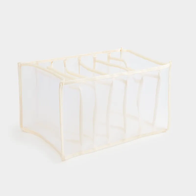 Жәшіктерге арналған ұйымдастырушы-бөлгіш, 36х25 см, 7 бөлім, тоқыма, сарғылт, Pedant light