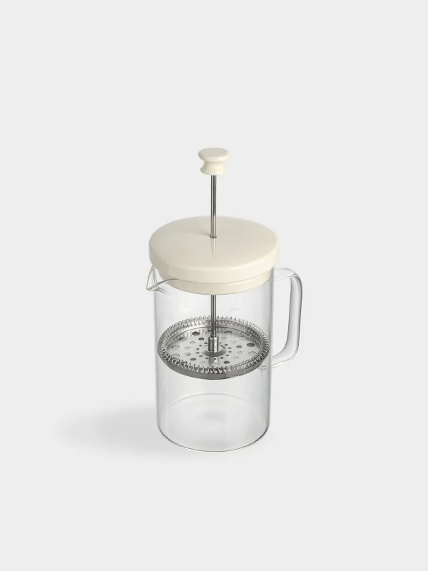 Френч-пресс, 950 мл, с мерной шкалой, стекло Б/сталь/керамика, молочный, Milk kitchen, image-4