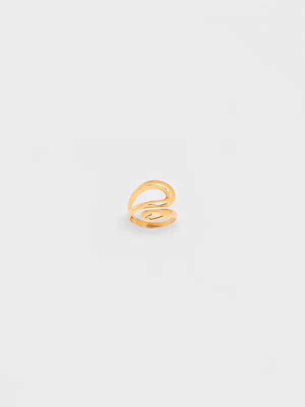 Сақина, 2 см, бірыңғай өлшем, металл, алтын, Jewelry, image-0