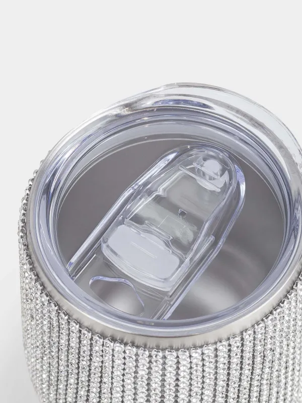 Термо саптыаяқ, 350 мл, болат/страздар, алтын, Crystal decor, image-2