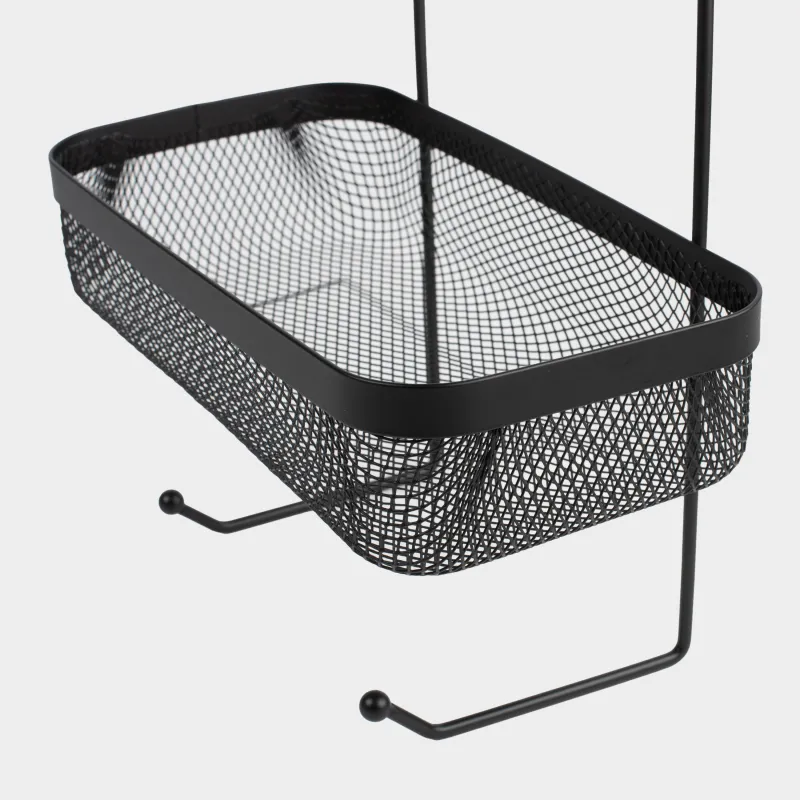 Сөре-органайзер, 26х13х62см, 2 деңгейлі, металл, тікбұрышты, қара, Тор, Twist black, image-4