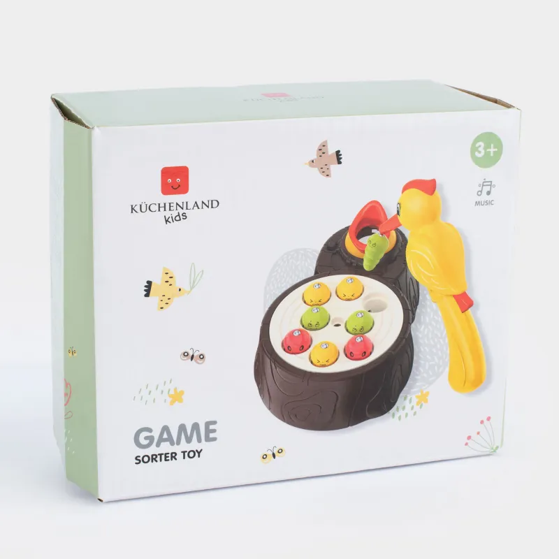 Сұрыптаушы ойыншық, 17х11 см, дамытушы, анимацияланған, пластик, Құрт же, Game, image-5