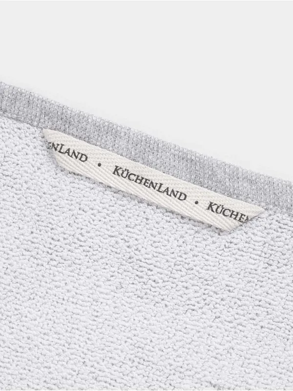 Полотенце кухонное, 40х60 см, хлопок, светло-серое, Полосы, Stripe kitchen, image-3