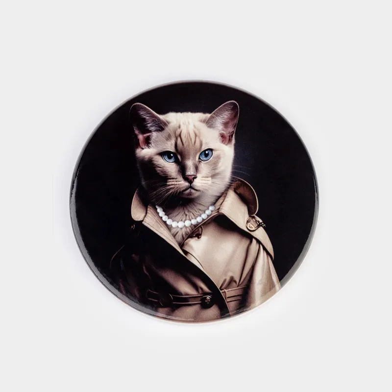 Кружка стенді, 11 см, керамика / тығын, дөңгелек, пальто Мысық, On style