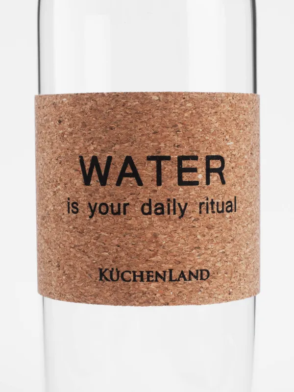 Сусын бөтелкесі, 1,25 л, зарф қосылған, Шыны Б / тығын, Clear font, image-4