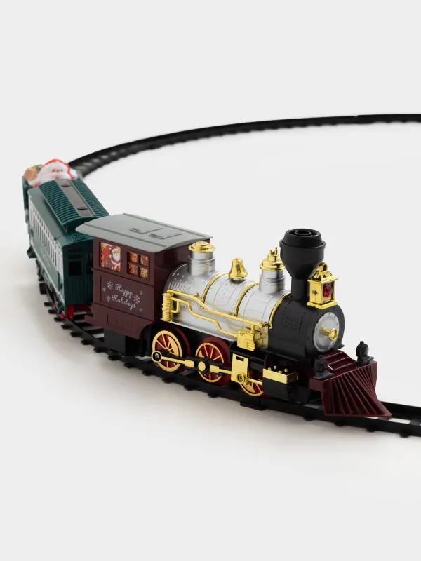 Ойыншық теміржол, L, музыкалық, жарықтандырылған/түтіні бар, пластик, Пойыз, Game rail, image-3