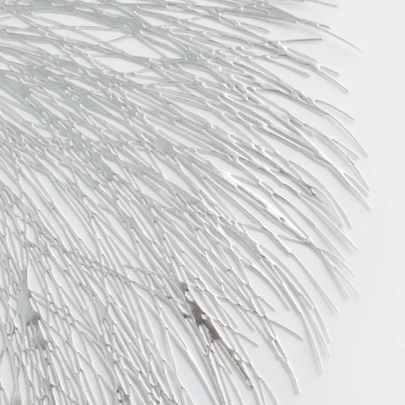 Аспаптарға арналған майлық, 38 см, ПВХ, дөңгелек, күміс, Azhur Grid, image-1