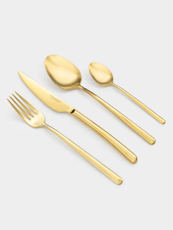 Ас құралдары, 6 адам, 24 зат, болат, алтын түстес, Toscana gold, image-0