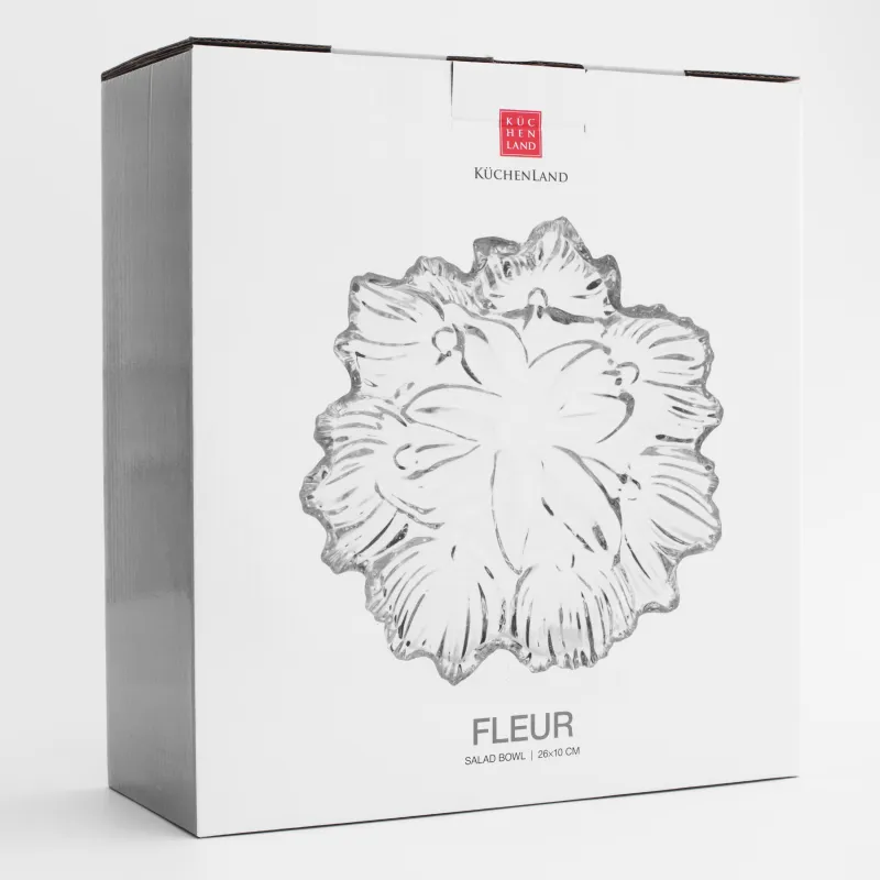 Салат ыдысы, 26х10 см, 1,4 л, Шыны Р, гүл, Fleur, image-6