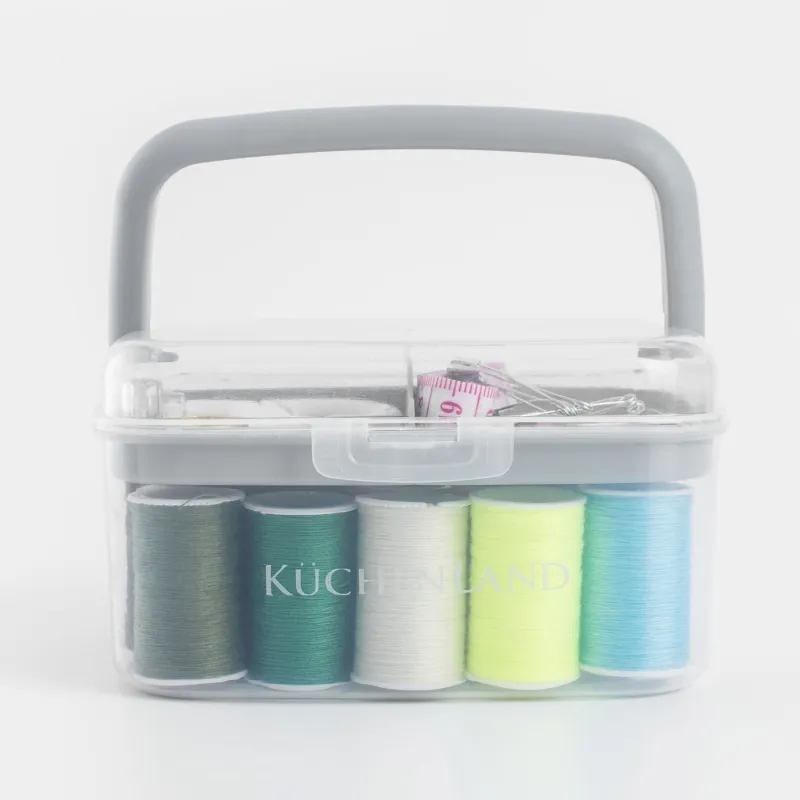 Набор для шитья и рукоделия, 13х10 см, 40 пр, в органайзере, пластик/металл, серый, Thread, image-8