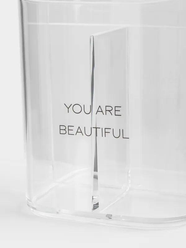 Органайзер для косметики, 8х11 см, 3 отд, пластик, Basic font, image-3