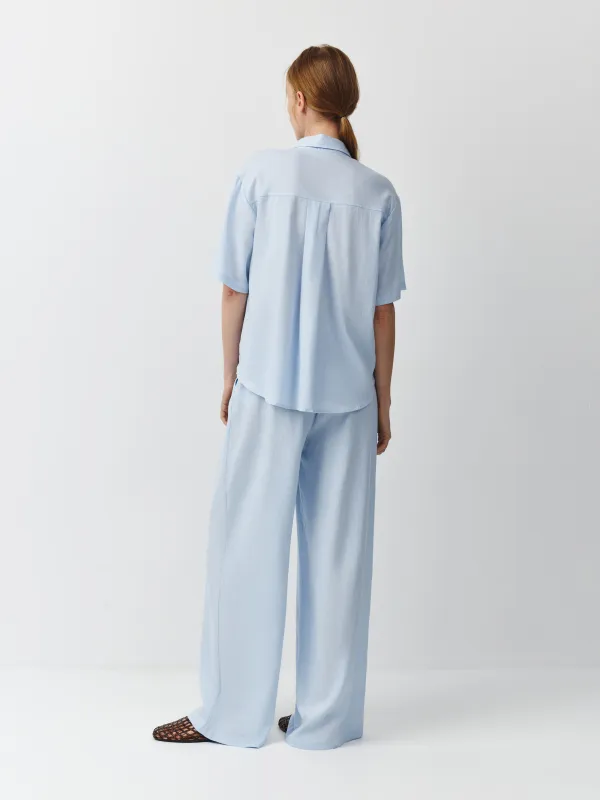 Әйелдер жейдесі, өлшемі XS, ұзын жеңді, зығыр/вискоза К, көгілдір, Estrella, image-3