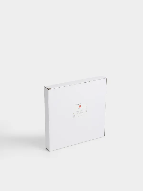 Тіскебасар тәрелкесі, 19 см, керамика, ақ, Дала гүлі, Crumple flower, image-5