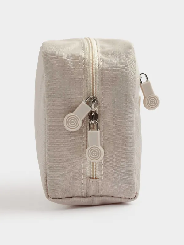 Косметичка дорожная, 20х12 см, полиэстер, бежевая, Easy Travel, image-2