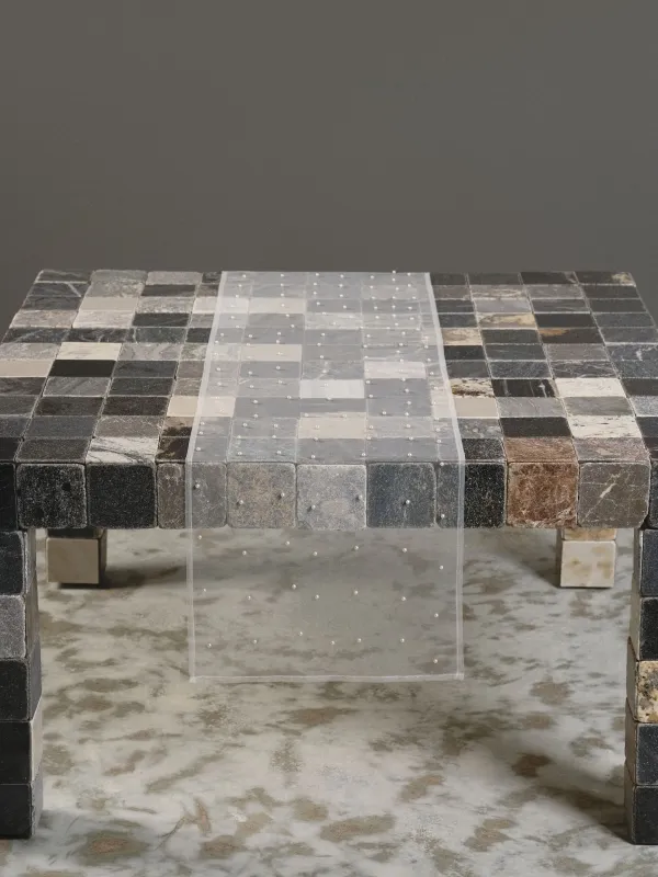 Үстел төсеніші, 40х160 см, полиэстер/пластик, ақ, Інжулер, Pearl Antarctica, image-6