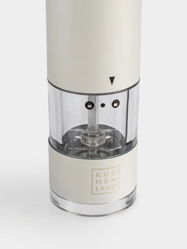 Дәмдеуіштерге арналған диірмен, 22 см, электрлік, металл/пластик, LED W, сүт түстес, Course, image-2