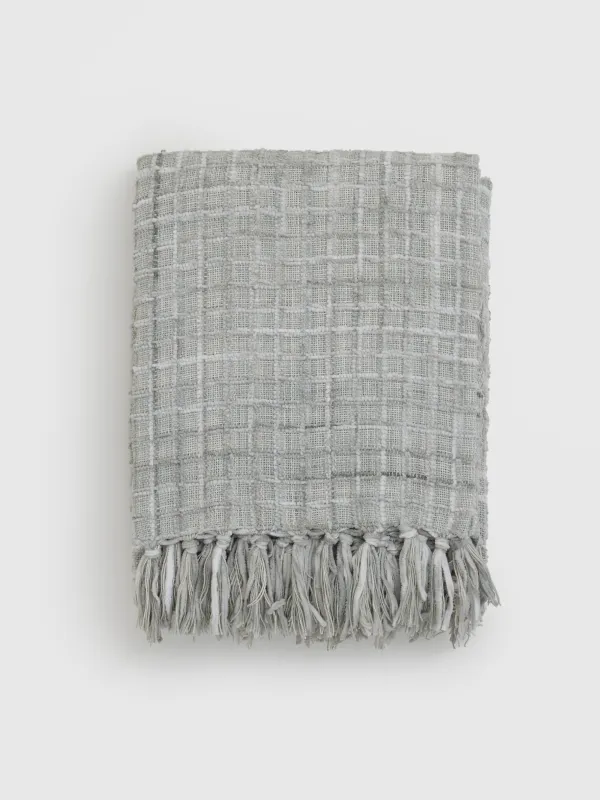 Плед, 130x170 см, с бахромой, шенилл, графитовый, Chenill, image-0