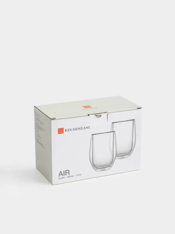 Стақан, 12 см, 330 мл, 2 дана, шыны Б, Air, image-4