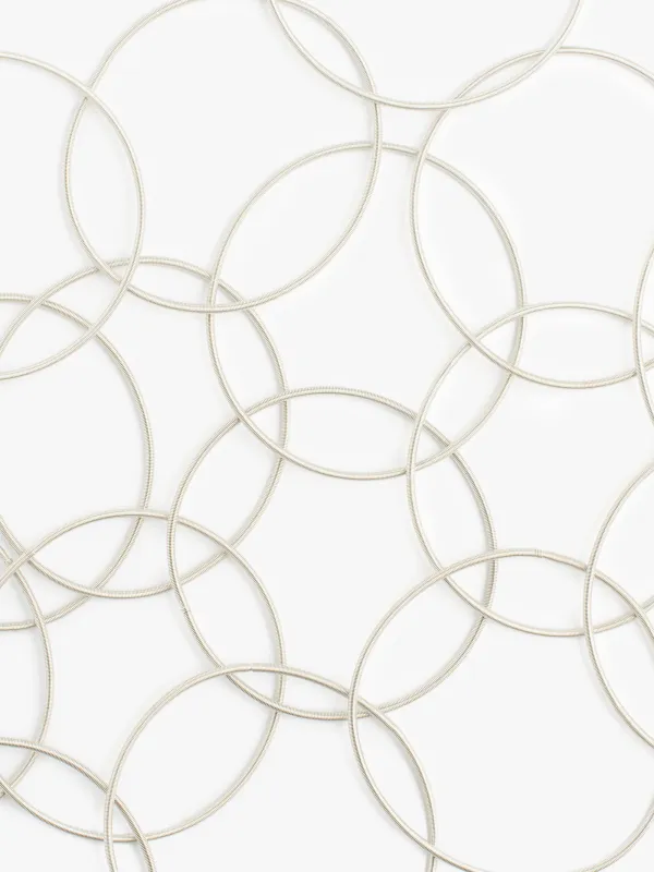 Білезіктер жинағы, 8 см, 12 дана, металл, күміс, сақиналар, зергерлік бұйымдар, image-2