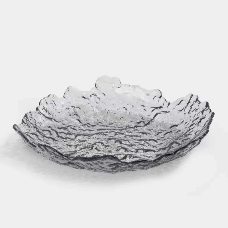 Ыдыс, 25х3 см, шыны, сұр, Nautilus color