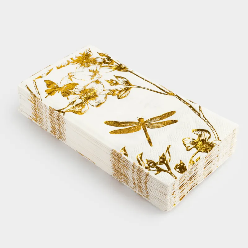 Қағаз майлықтар, 33х33 см, 20 дана, төртбұрышты, ақ, Гүлдер, Flower garden, image-1