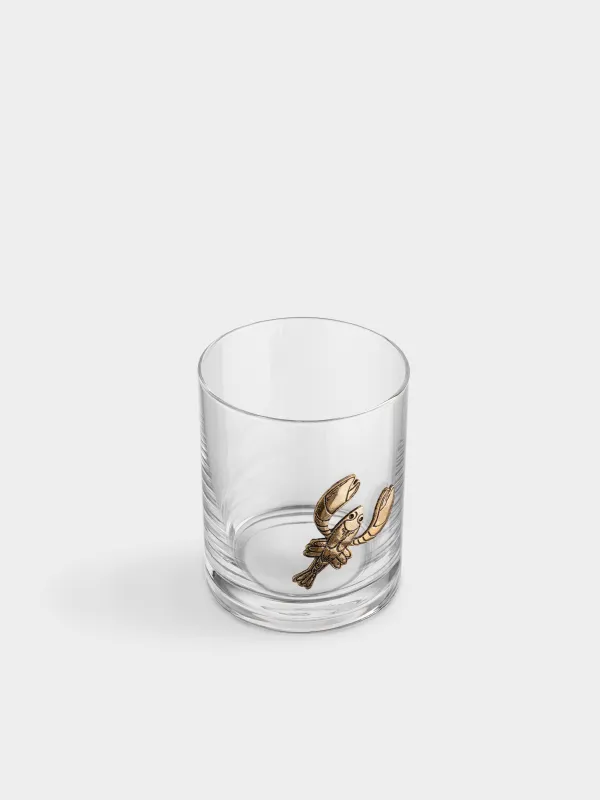 Виски стақаны, 10 см, 340 мл, шыны/металл, алтын түстес, Шаян, Zodiac, image-2