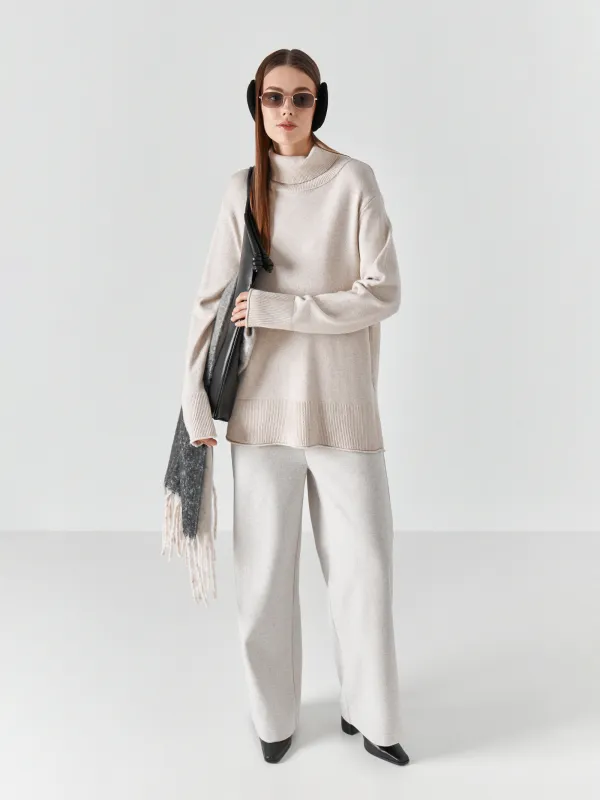 Шарф женский, 180x50 см, полиэстер, серо-бежевый, Loop, image-9