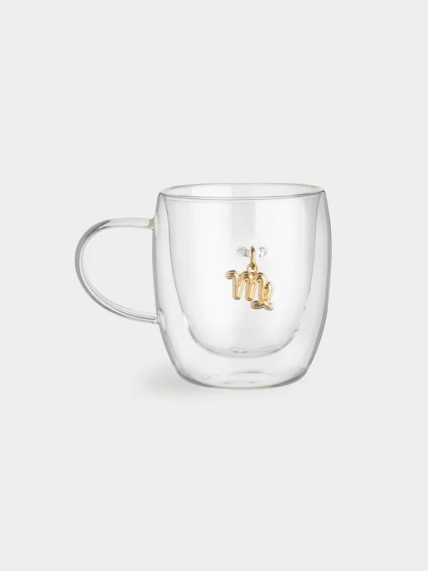 Саптыаяқ, 280 мл, шыны Б/металл, алтын түстес аспасы бар, Бикеш, Air figure zodiac, image-0