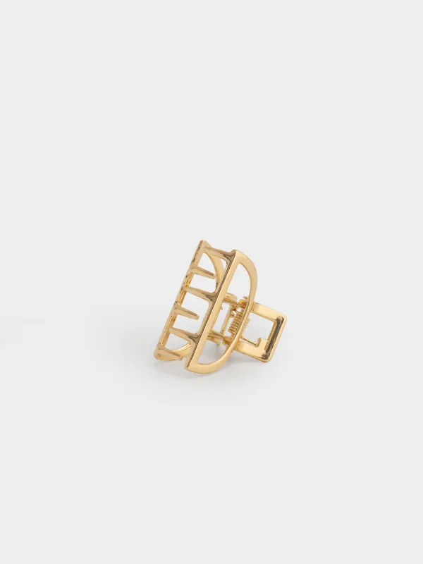 Шашқа арналған қыстырғыш, 3 см, металл, алтын, Краб, Fantastic gold, image-2