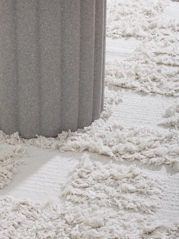 Кілем, 120х180 см, қадалармен, мақта, экру, Cage pattern, image-5