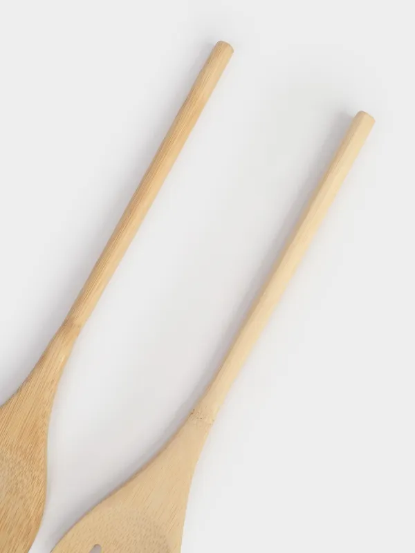 Набор кухонных принадлежностей, 2 пр, лопатка/шумовка, бамбук, Bamboo, image-3
