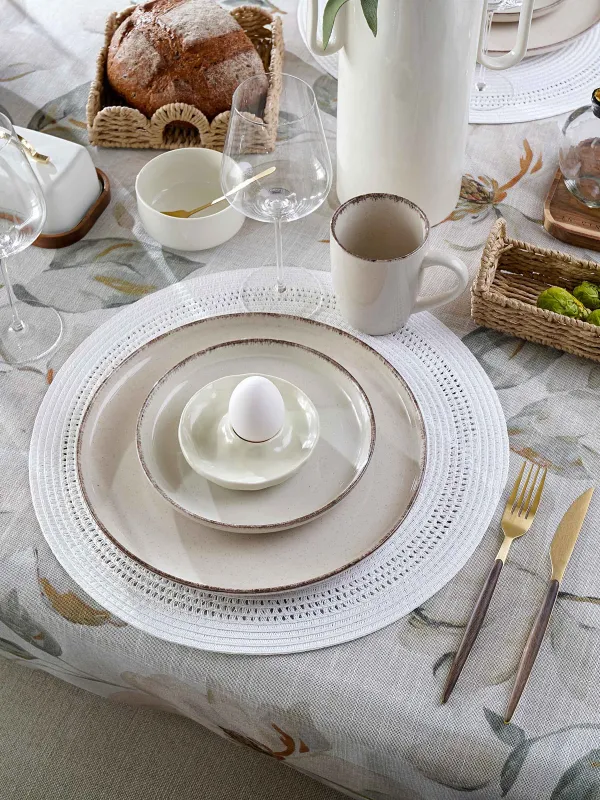 Сервиз обеденный, 6 перс, 18 пр, керамика R, бежевый, в крапинку, Speckled glaze, image-12