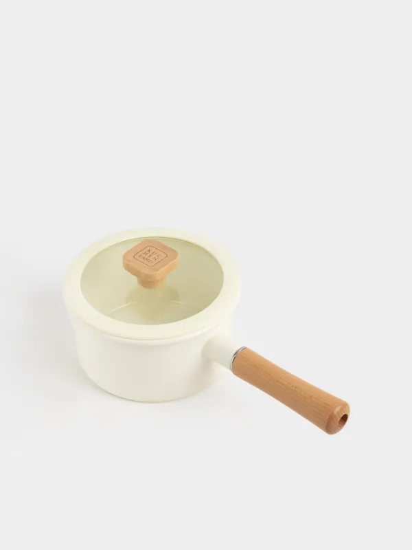 Ковш, 16 см, с крышкой, Enamel wood, image-2