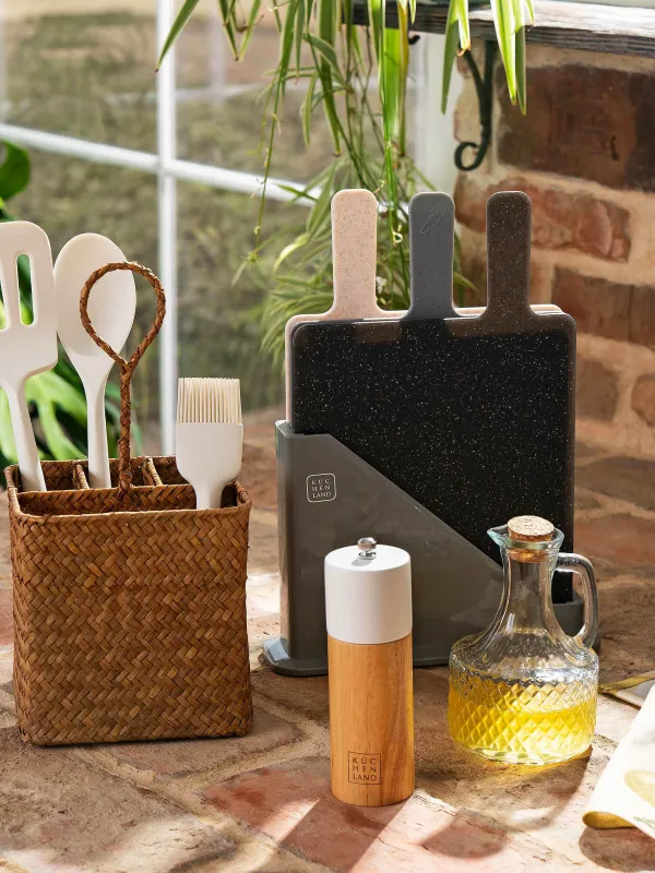 Кесу тақтасы, 32х20 см, 3 дана, стендте, пластик, сұр/сарғылт/қара, Speck, image-7