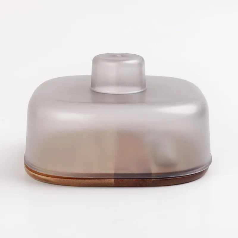 Ірімшік жинағы, 2pr, тақта-ыдыс / күмбез, болат / ағаш / пластик, Noble tree, image-7