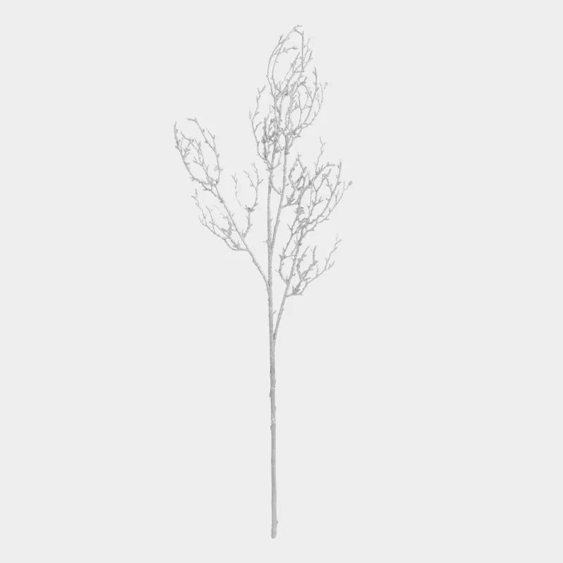 Сәндік бұтақ, 90 см, полиэтилен, Күміс түсті бұтақ, Sparkle decor