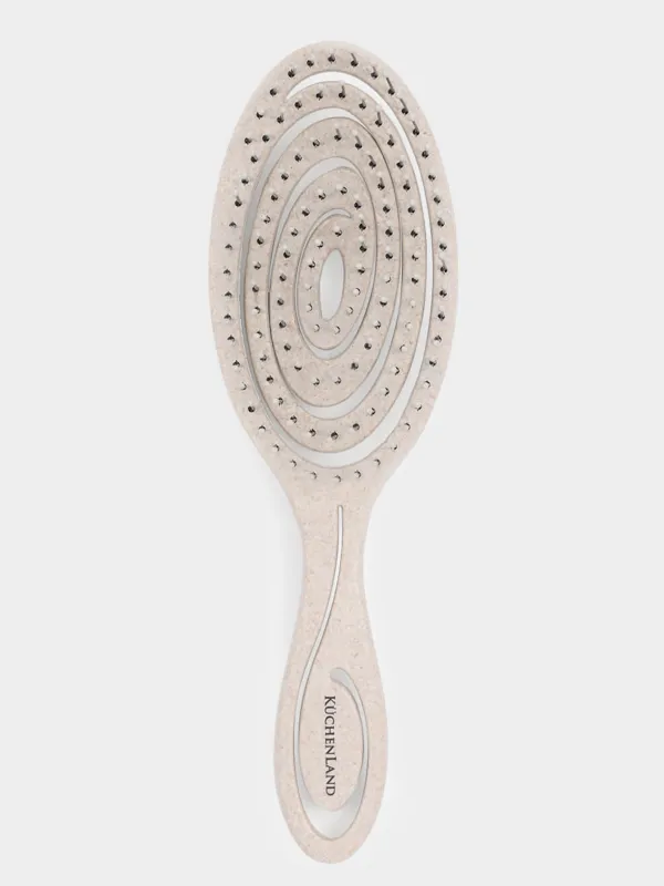 Шашқа арналған массаж тарағы, 22 см, өсімдік талшығы/пластик, сарғылт, Zipo, image-0