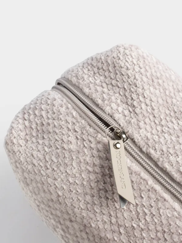 Косметикалық сөмке, 20х13 см, шенилл/люрекс, сарғылт-қоңыр, Chenill, image-3