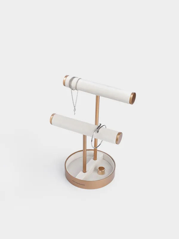 Сағат пен әшекей ұстағыш, 21х30 см, ағаш/барқыт, сарғылт, Fantastic gold, image-4