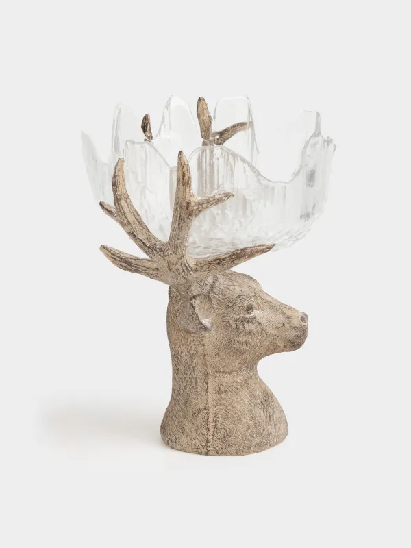 Ваза для фруктов, 27х17х23 см, на ножке, полирезин, цвет, Олень, Arctic deer, image-2