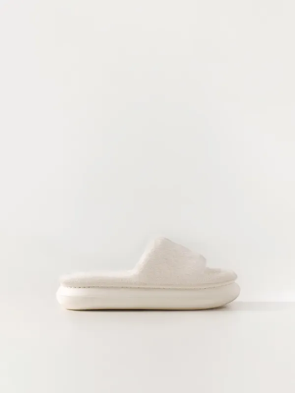 Әйелдер тәпішкелері, үйге арналған, өлшемі 36-37, жасанды үлбір, сүт түстес, Hotty, image-0