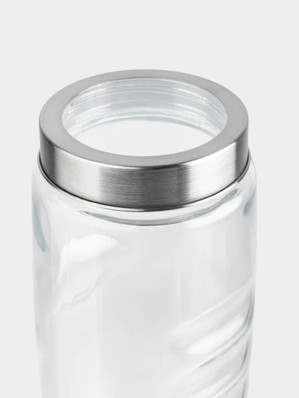 Банка для сыпучих продуктов, 1,1 л, стекло/пластик, Comfort, image-1