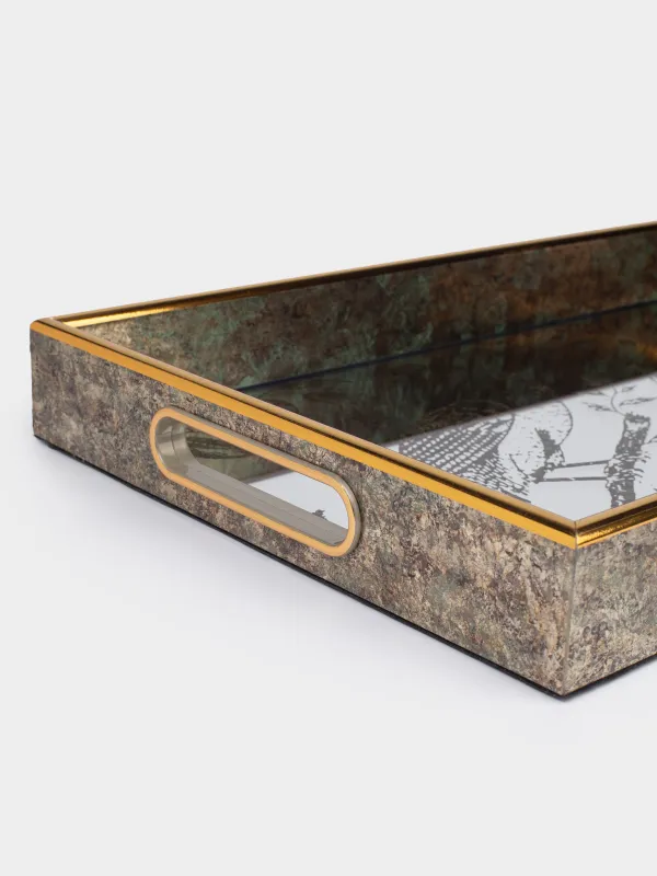 Науа, 25х40 см, пластик/шыны, тікбұрышты, айна, Құс, Bluebird, image-4