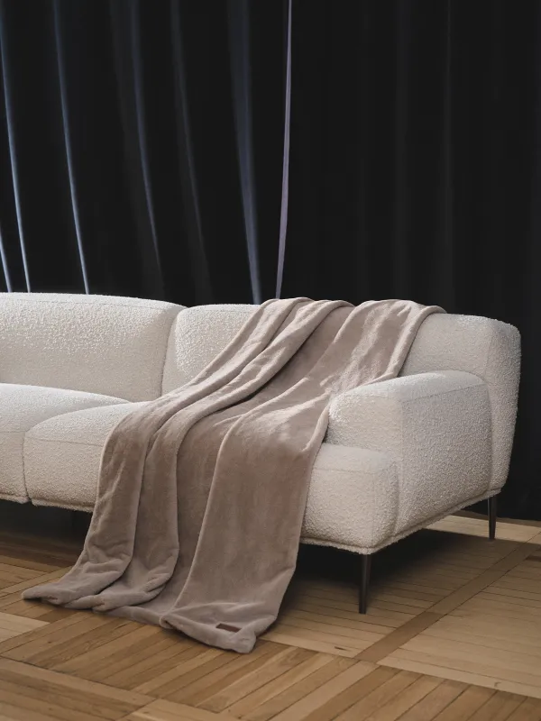 Көрпе, 130х170 см, екі жақты, жасанды үлбір/фланель, құмды, Flannel, image-3