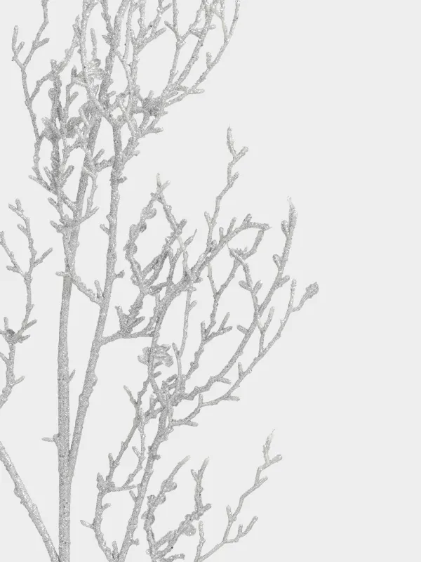 Ветка декоративная, 90 см, полиэтилен, Серебристая ветка, Sparkle decor, image-4