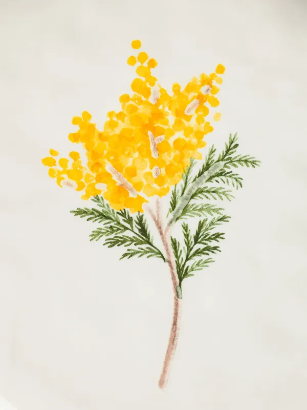 Блюдо, 24 см, керамика D, белое, Мимоза, Crumple flower, image-4